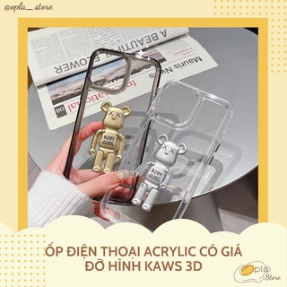 Ốp điện thoại ACRYLIC có giá đỡ hình KAWS 3D dành cho IPHONE ( vui lòng ib shop về dòng máy trước khi đặt hàng nhé :3)