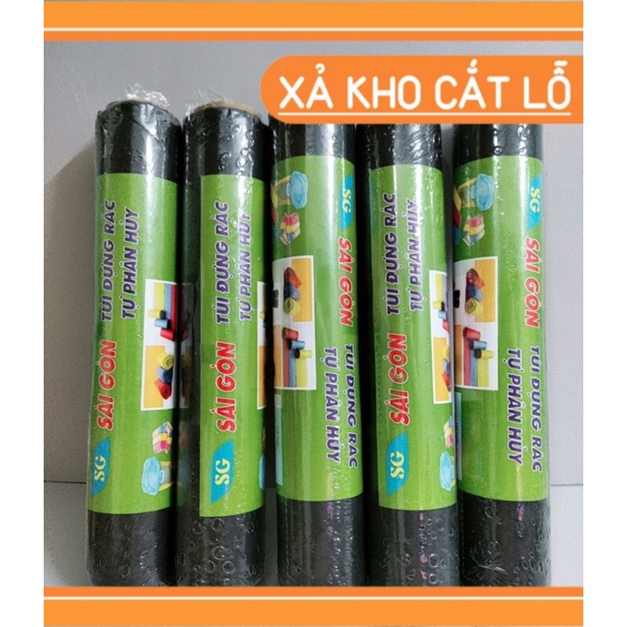 Cuộn túi rác tự phân huỷ sài gòn .0,5kg bảo vệ môi trường
