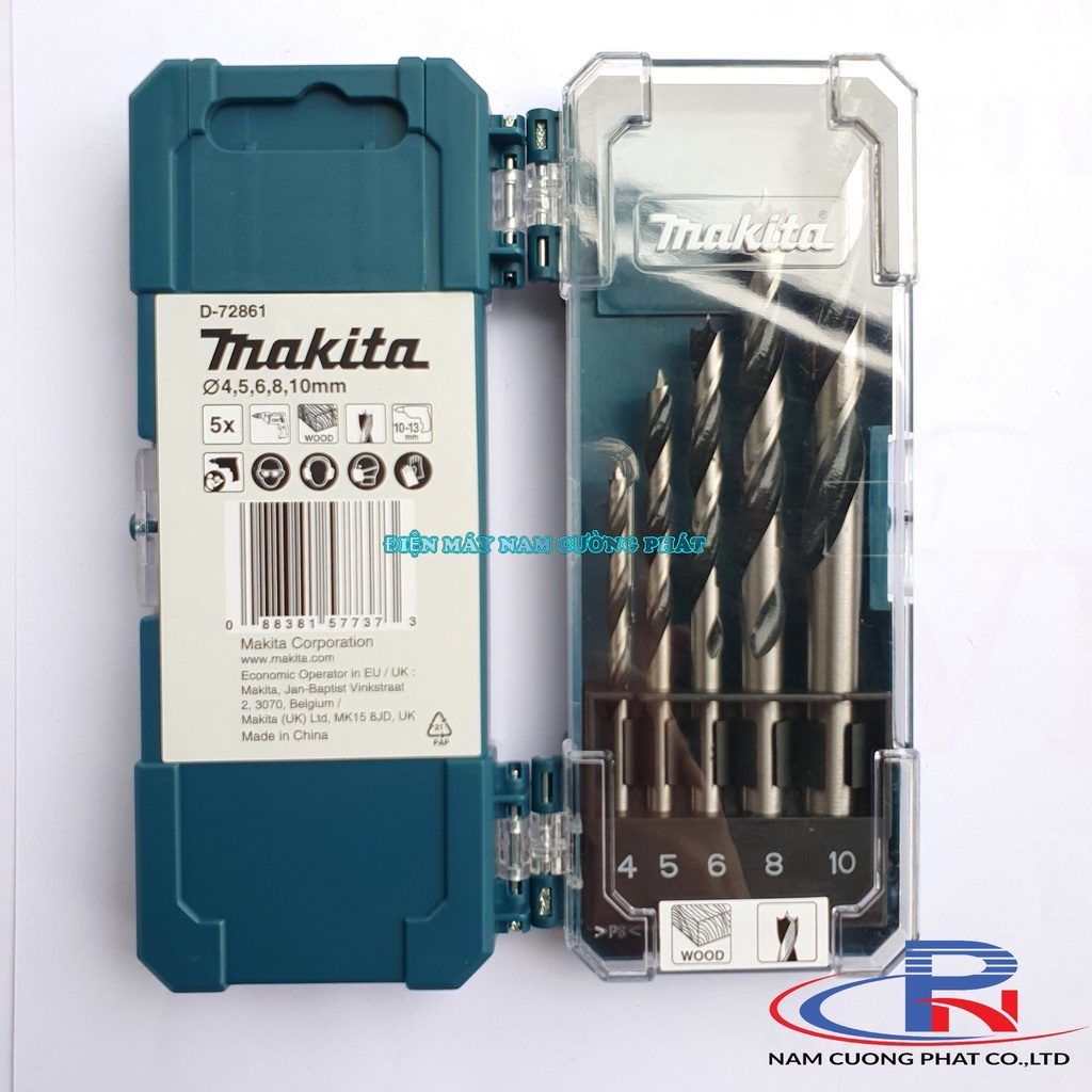 Bộ mũi khoan gỗ 5 chi tiết Makita D-72861