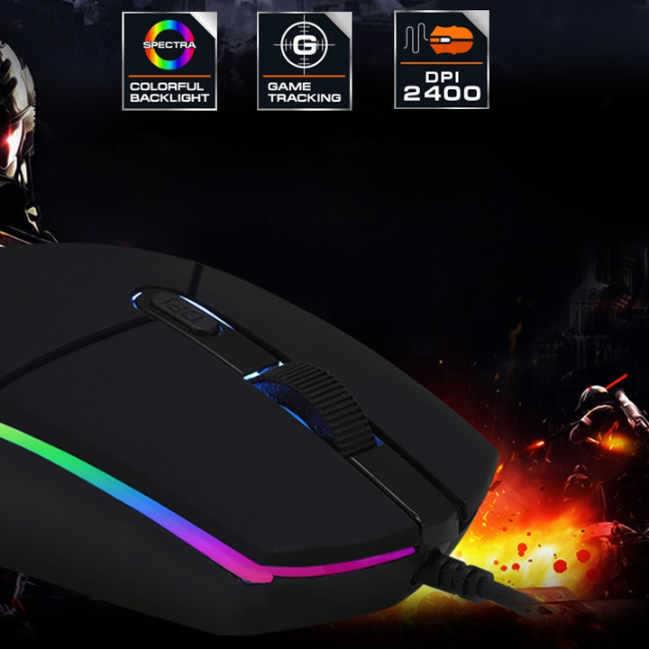 Chuột có dây dành cho game thủ Divipard G102 Led RGB DPI 2400