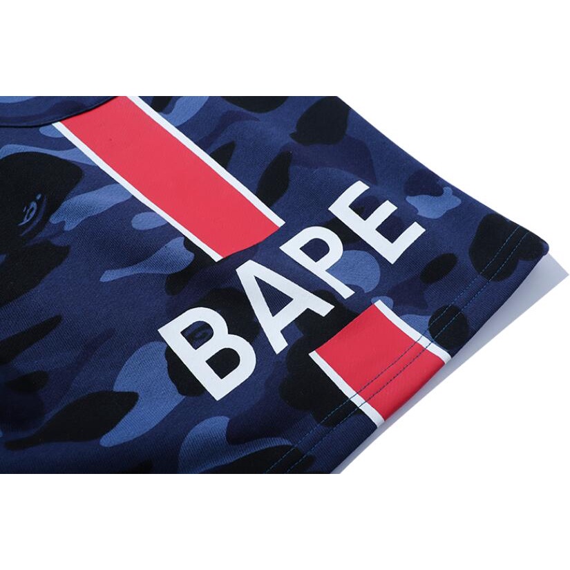 Bape Thời Trang In cotton unisex Quần Short Giản Dị