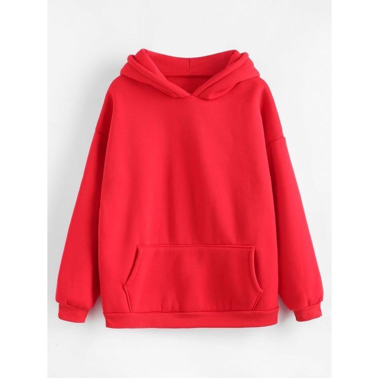 Áo hoodie đỏ unisex [ Hàng nội địa Trung]