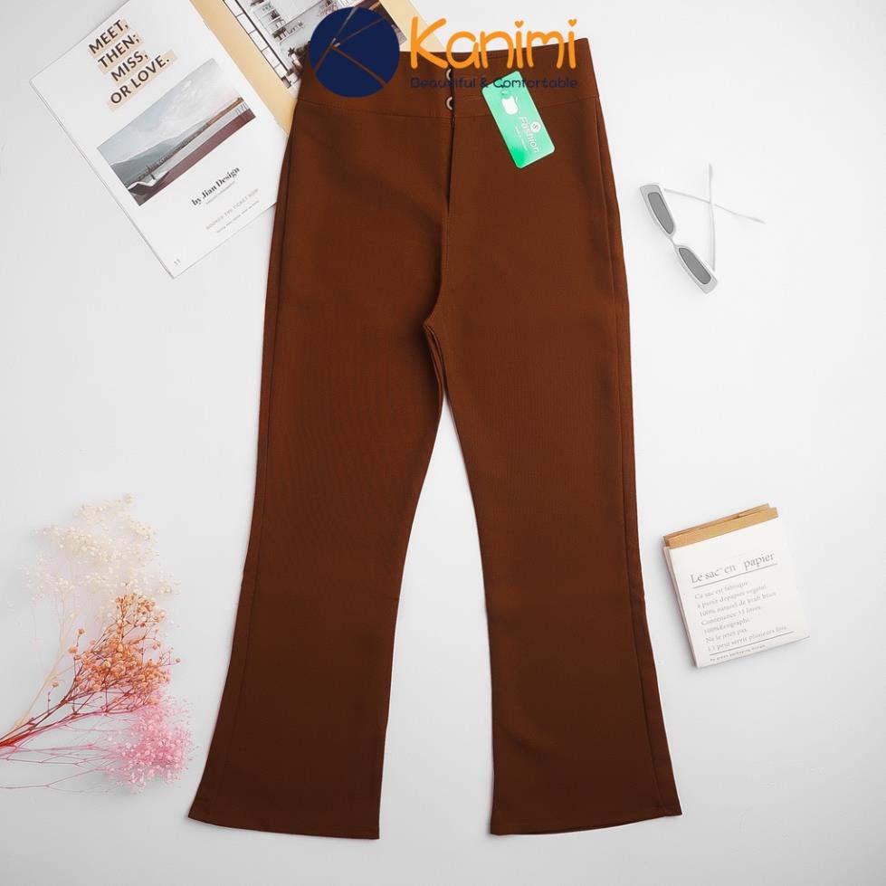 Quần Vải Ống Loe Lưng Cao FREESHIP quần Beggy công sở ống vẩy siêu hack dáng chất tuyết mưa đẹp