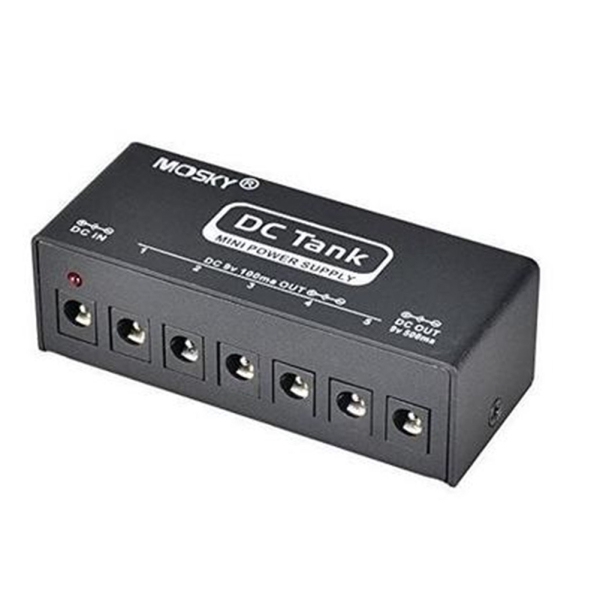 Mosky Mini 9V Guitar Effects Pedal Power Supply for 6 Effect Pedals 6 Outputs