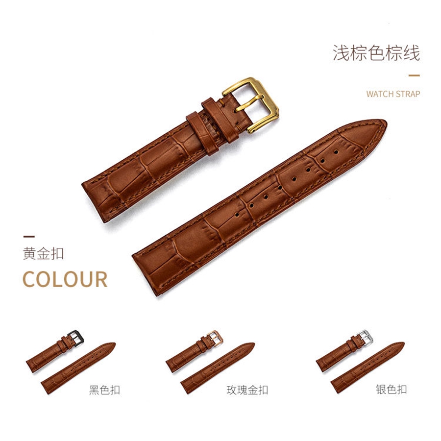 YIFILM Dây Đeo Bằng Da Thật Cho Đồng Hồ Doanh Nhân Nam 18mm 19mm 20mm 21mm 22mm 24mm