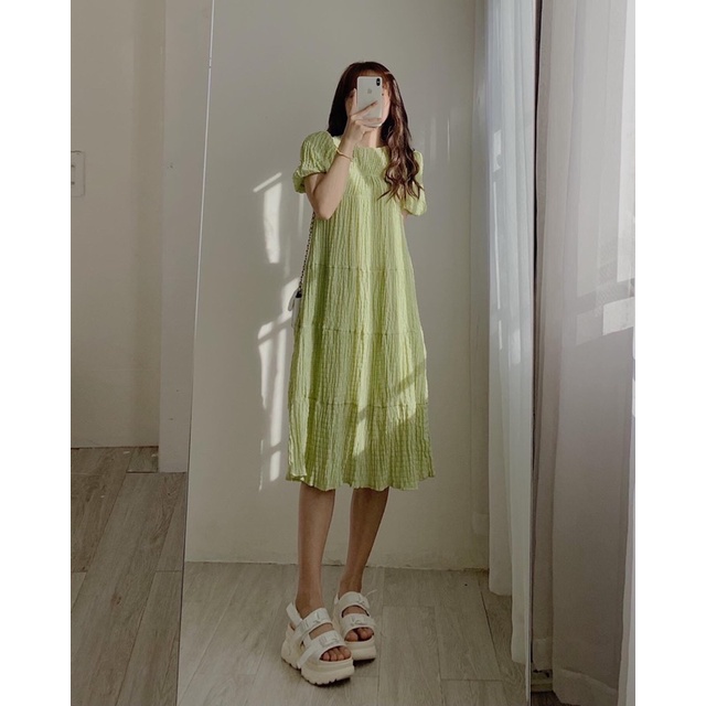 Váy babydoll tay phồng 2 lớp