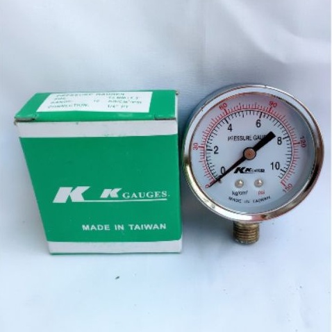 Đồng hồ đo áp lực nước mặt 63mm, nối ren ngoài 13mm
