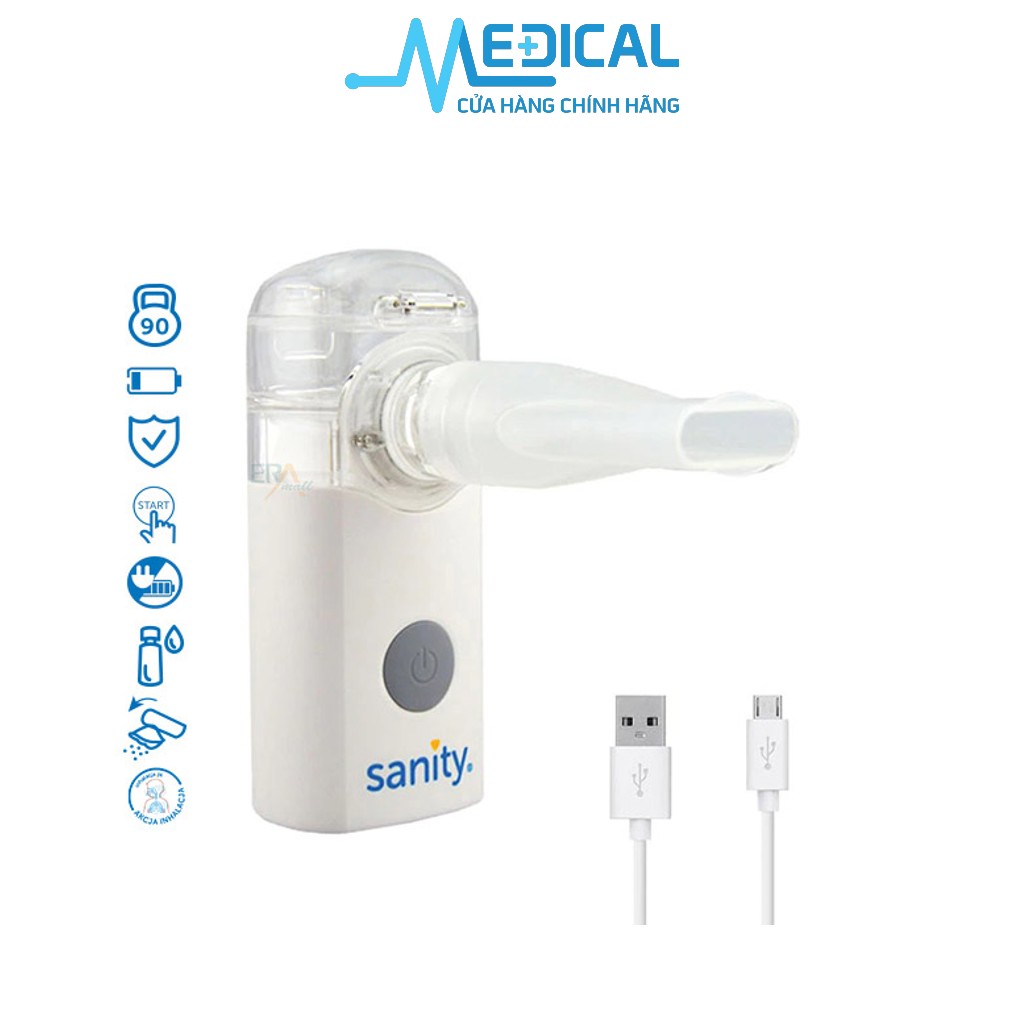 Máy xông khí dung siêu âm Sanity AP2717 PRO cầm tay nhỏ gọn, công nghệ mới siêu êm giúp xông mũi họng hiệu quả - MEDICAL