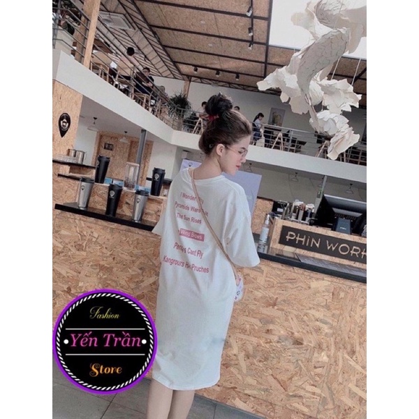 Đầm Suông form rộng có chữ Another . mẫu trend 2021