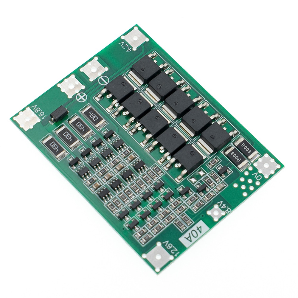 Bảng Mạch Sạc Pin lithium 4 Dây 4s 40a 18650 bms Với Mô Đun Cân Bằng Cho Động Cơ Khoan 14.8v 16.8v lipo
