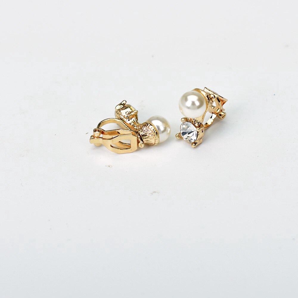 Khuyên kẹp vành tai đính ngọc trai nhân tạo không xỏ lỗ hàng mới dành cho bạn nữ