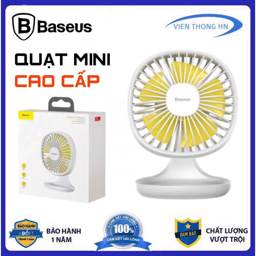 Baseus Quạt Máy Điện Mini Di Động Ventiladors USB Mijia Quạt Cực Êm Mùa Hè Mát 5 Cánh Quạt Để Bàn Văn Phòng Quạt