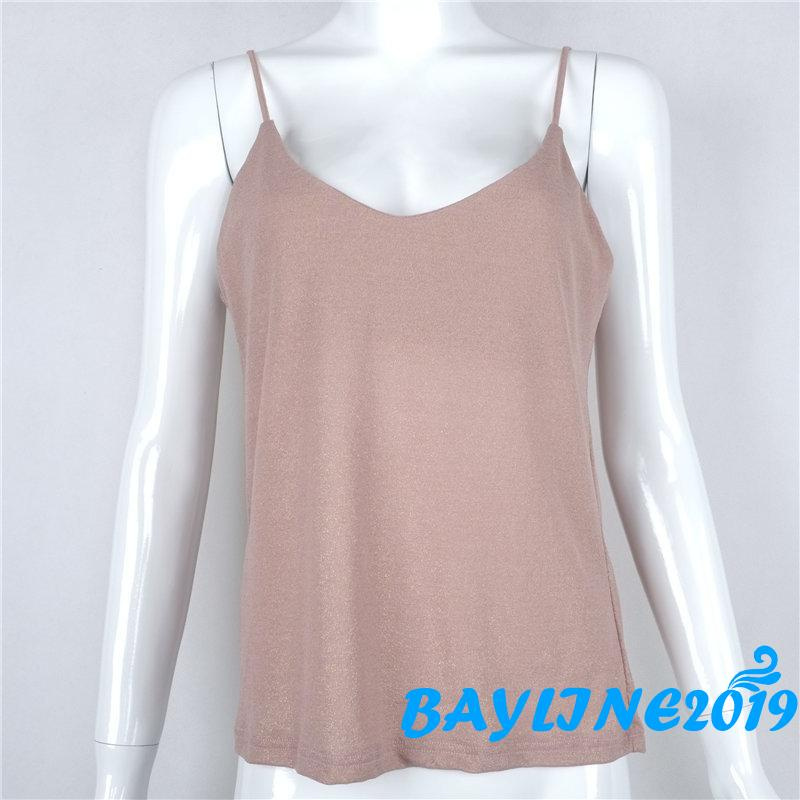 Áo hai dây cổ chữ V khoét sâu thời trang quyến rũ cho nữ