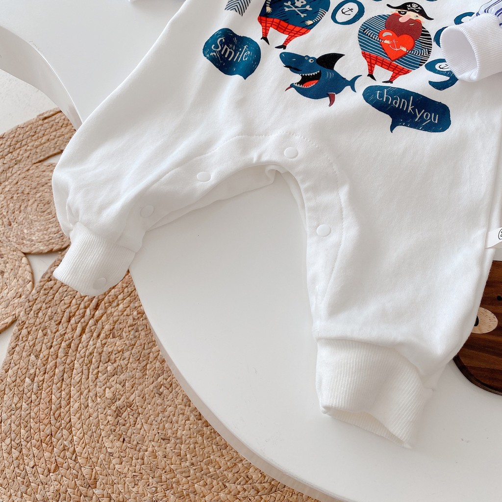 Bodysuit bé sơ sinh,áo sơ sinh cho bé từ 1 tháng đến 1 tuổi, họa tiết ngộ nghĩnh chất liệu cotton 100% cao cấp BD185