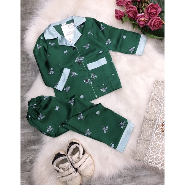 bộ pizama lụa satin 22-32kg | BigBuy360 - bigbuy360.vn