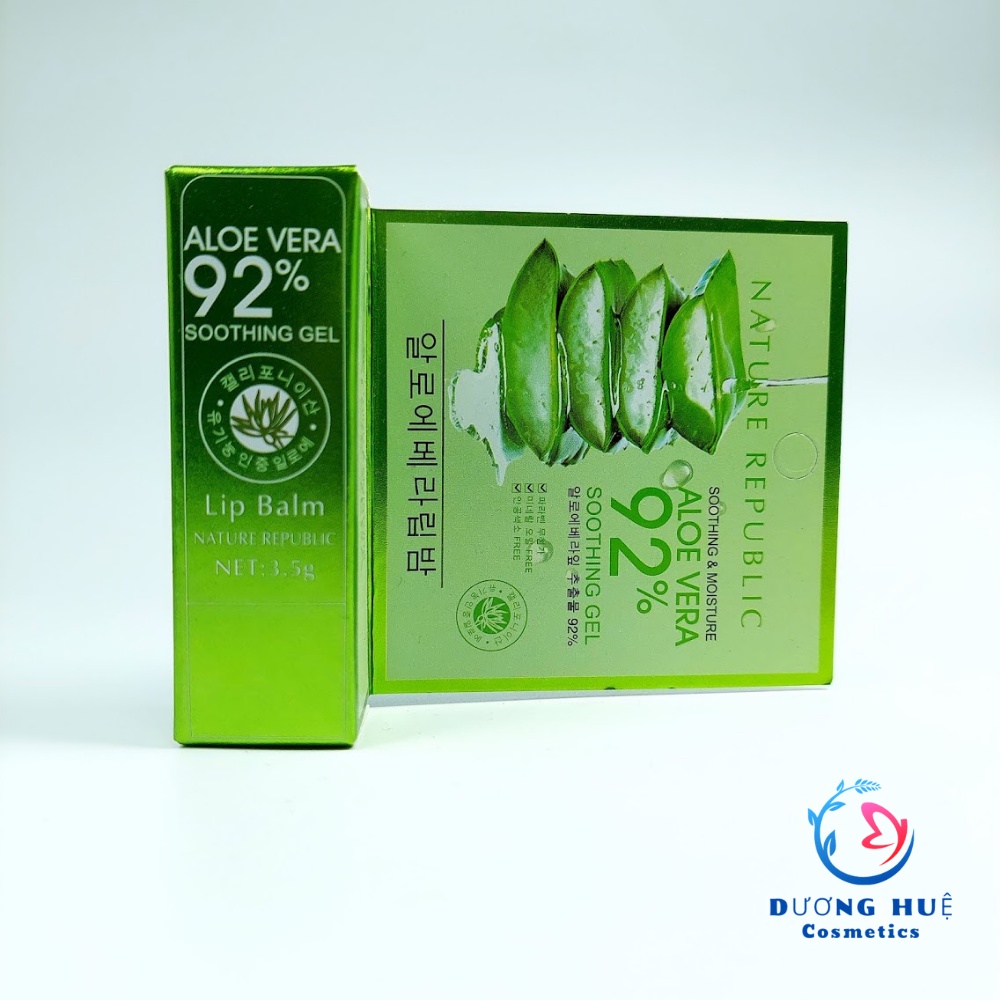 Son dưỡng môi Nature Republic Aloe Vera 92% Hàn Quốc (Chính hãng)