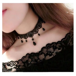 Vòng cổ choker ren giọt lệ cá tính