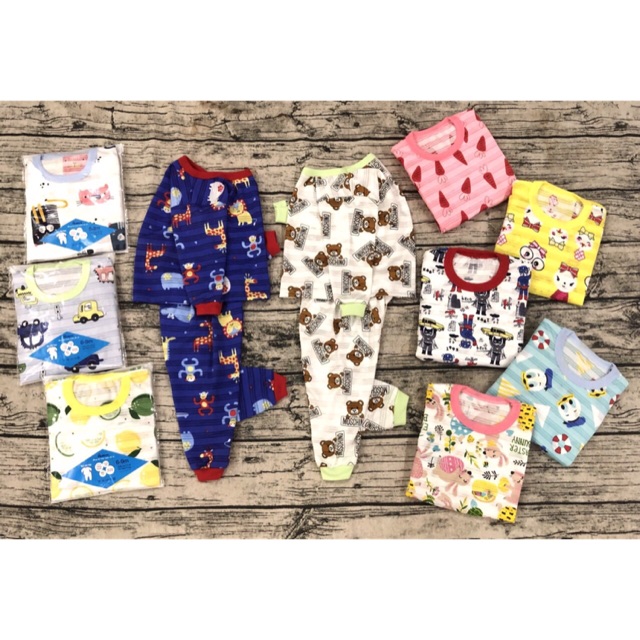 Bộ cotton giấy Thái dài tay cho bé