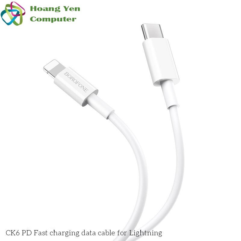 Cáp Sạc Nhanh Borofone CK6 Cho IPhone TYPE C ra LIGHTNING Chuẩn Power Delivery Hổ Trợ Sạc Nhanh 18W Dài 1M - BH 12 Tháng