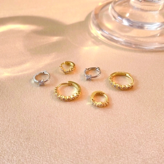 Hoa Tai Dáng Tròn Thiết Kế Đơn Giản Cho Nữ