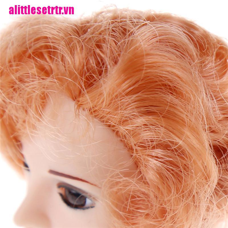 【mulinhe】3D Eyes Doll Head With Hair For Barbie Boyfriend Ken Male Heads Toy A