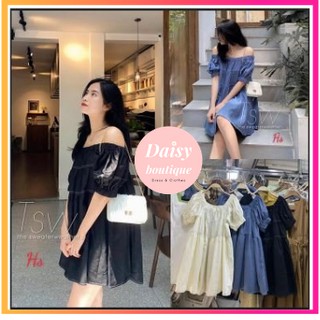 [Chất Đẹp Loại 1] Váy Babydoll Tay Phồng Mặc 2 Kiểu Chất Liệu Đũi Mát Daisy Boutique Mã 184