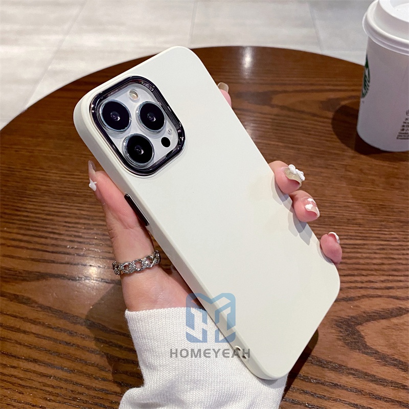 Ốp Điện Thoại Silicon Mềm Chống Sốc Có Khung Kim Loại Bảo Vệ Camera Cho iPhone 14 13 Pro Max 14 Plus