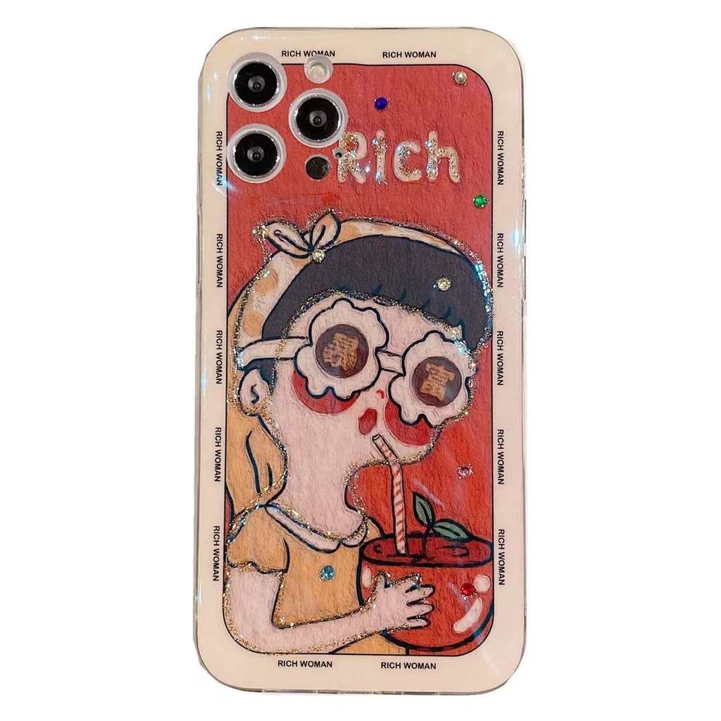 Ốp điện thoại TPU cô gái hoạt hình thích hợp cho iPhone 12 Pro Max 13 13 Pro Max11 Pro Max Xs Max Xr X 7plus