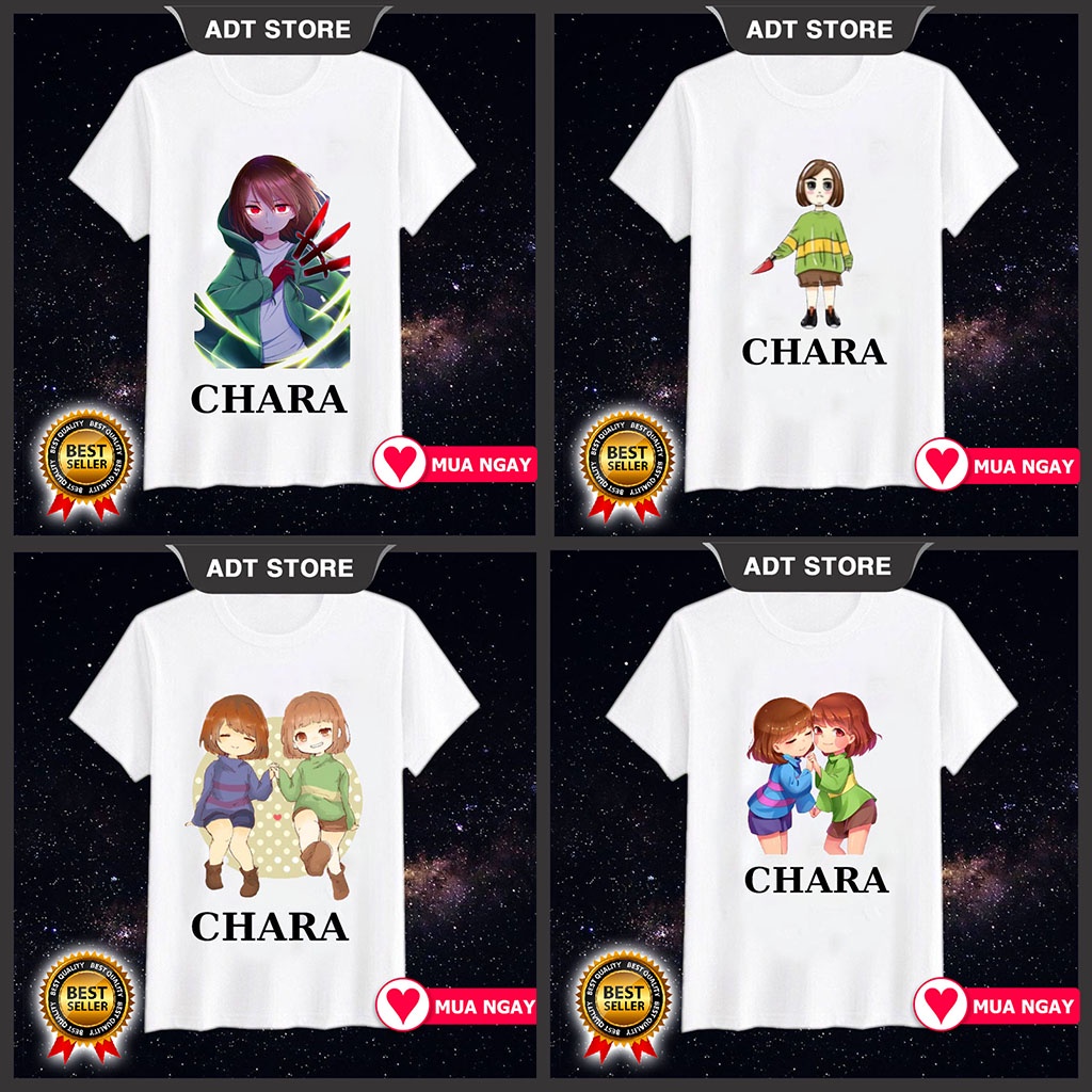 4 Mẫu Áo Thun CHARA VỚI SANS BIỆT ĐỘI GANGSTER CHO BÉ đủ size độc đẹp giá rẻ