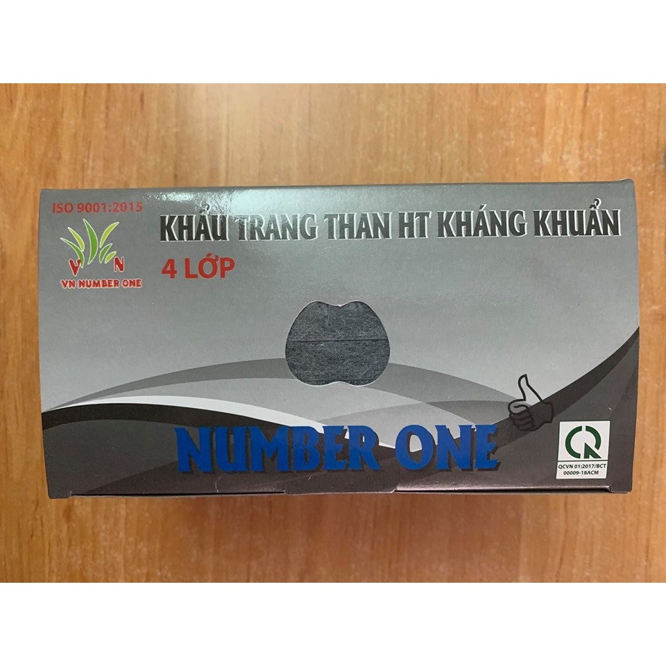 Khẩu trang y tế 4 lớp than hoạt tính Number One ( hộp 50 cái ) | BigBuy360 - bigbuy360.vn