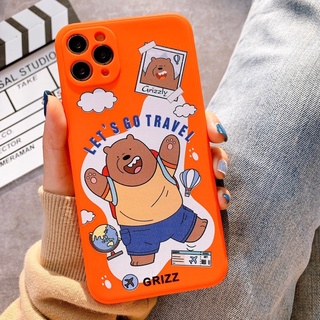 Ốp Lưng Silicon Màu Bảo Vệ Camera  THREE BEARS