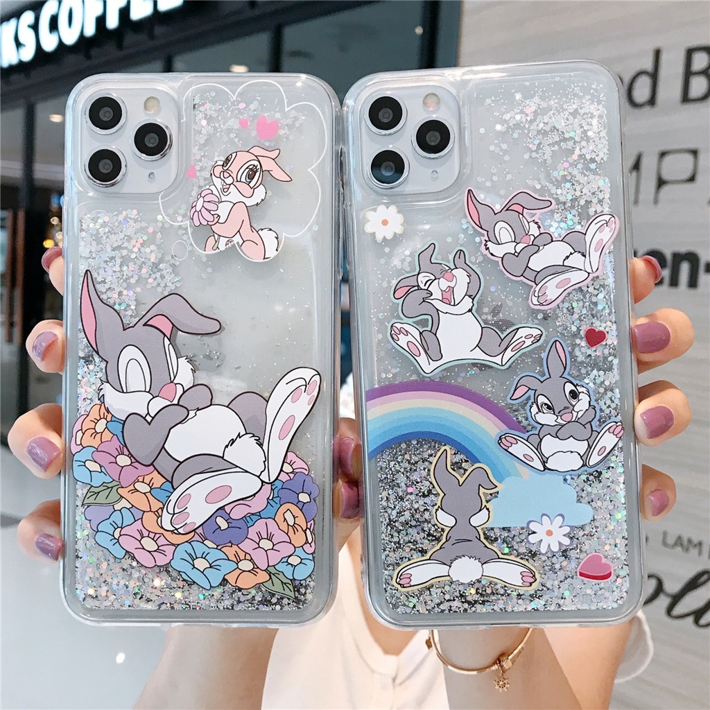 Ốp Điện Thoại TPU Mềm Họa Tiết Thỏ Kim Tuyến Nước Cho Apple iPhone 14 Pro Max 13 Pro Max 12 Pro Max 12 Pro 12
