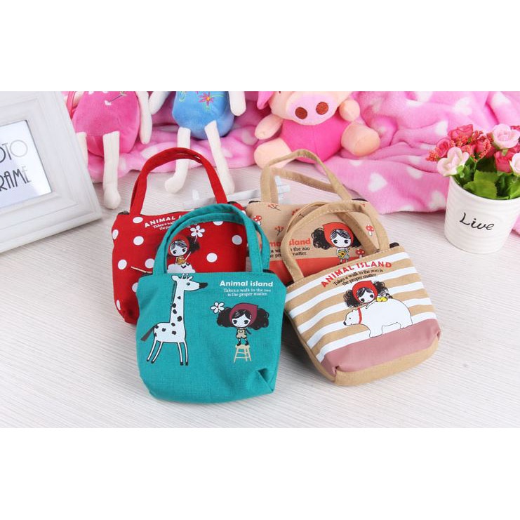 Túi vải mini hình cô gái cute H176