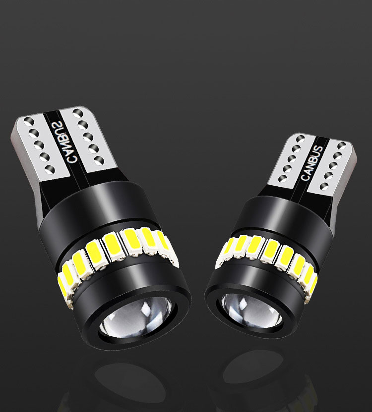 Set 2 đèn LED tín hiệu T10 18SMD 3014 Canbus 12V 6000K cho xe hơi