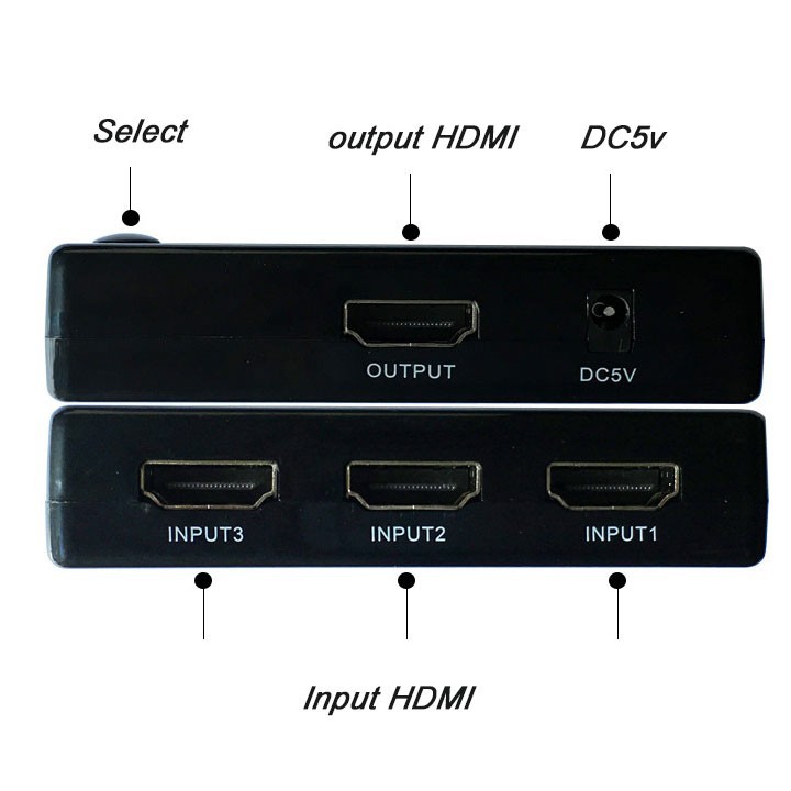 [Nhập mã ELMI01 giảm 10%]Thiết bị cổng HDMI cho tivi - 3 ngõ vào 1 ngõ ra chuẩn 1080p FullHD