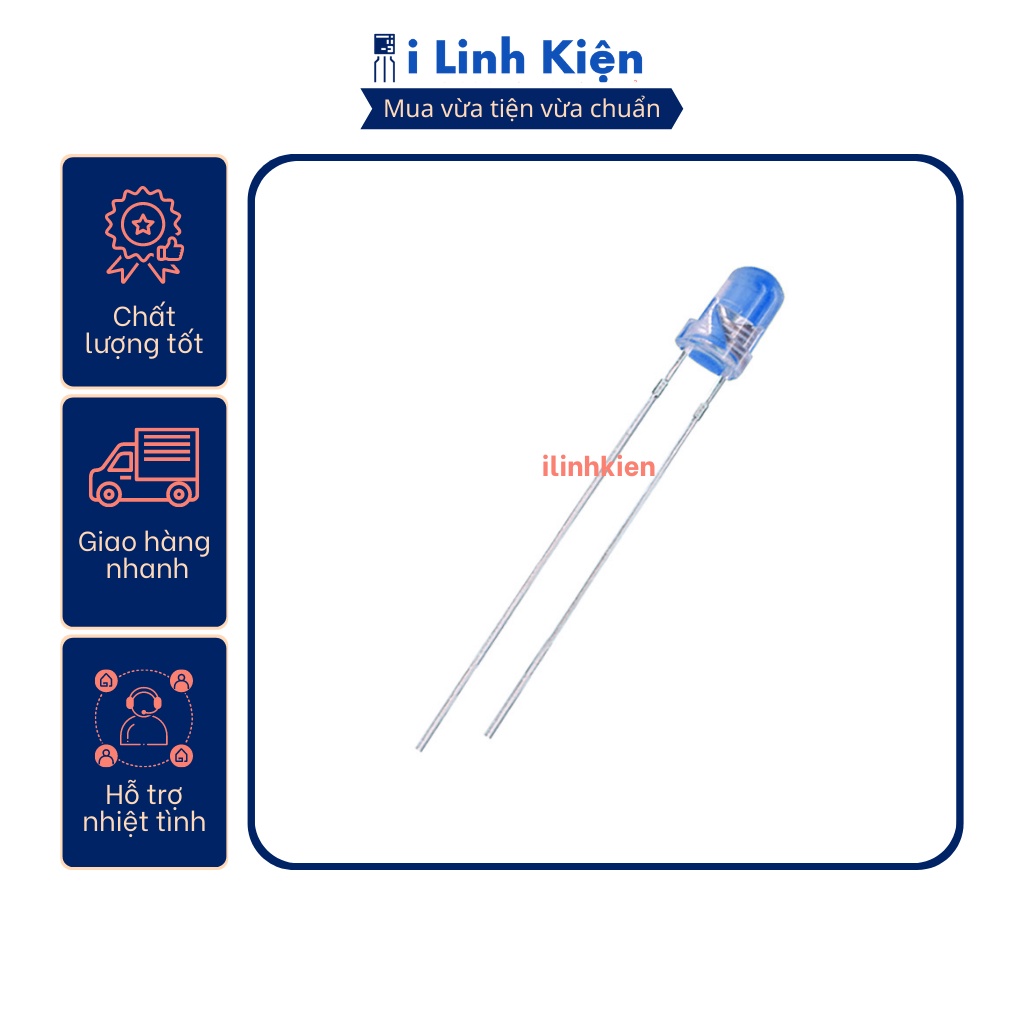 LED 5mm đủ các màu, đa dạng mẫu mã túi 10 con