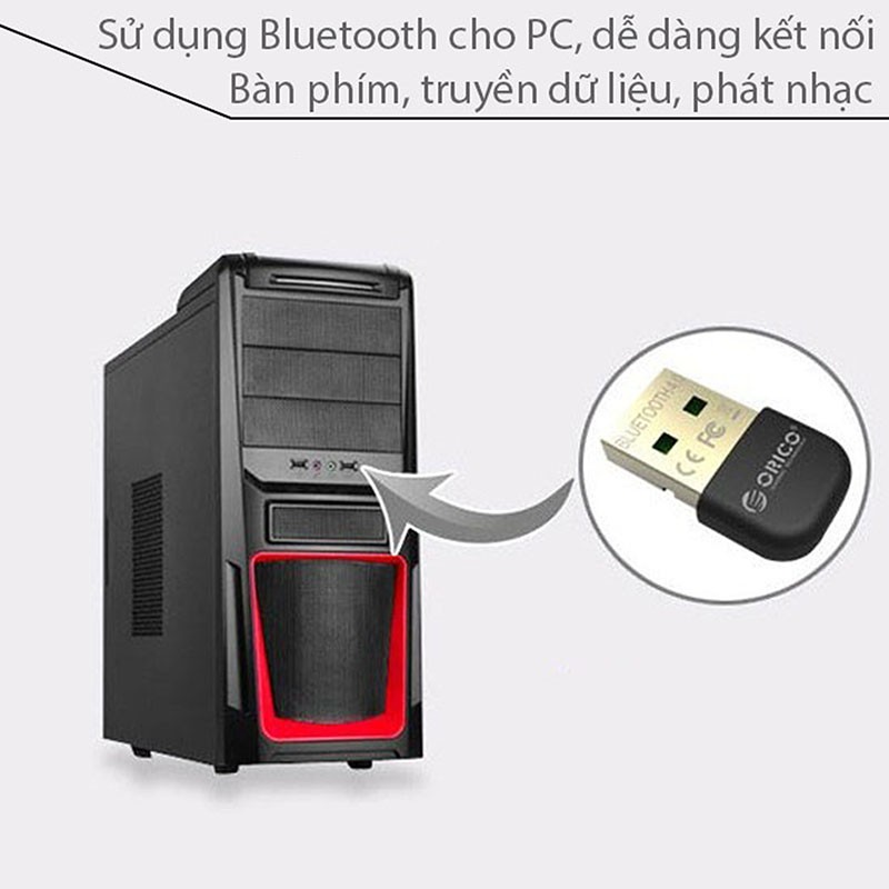 USB Bluetoth V4.0 phát nhạc ra loa đầu nhận bluetooth smartphone ORICO BTA-403-BK (màu đen)