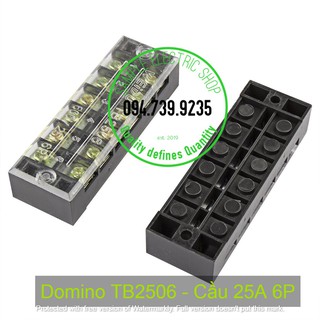 Cầu đấu TB2506- Cầu Domino 25A 6P - cầu đấu khối 25A 6P