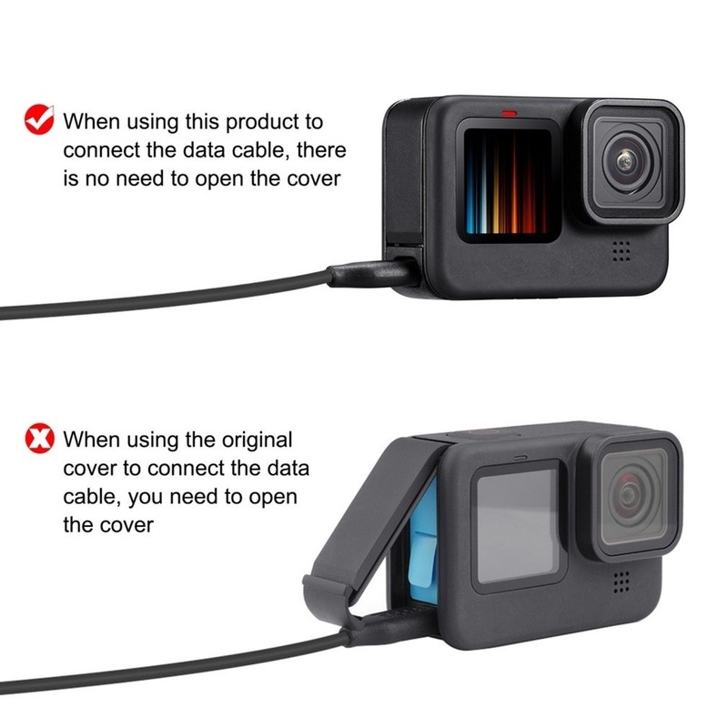 Nắp Đậy Pin Có Thể Tháo Rời Màu Đen Cho GoPro Hero 11 10 9 Go Pro 10 9