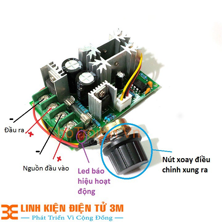 Module Băm Xung PWM V5 9V-60V 20A