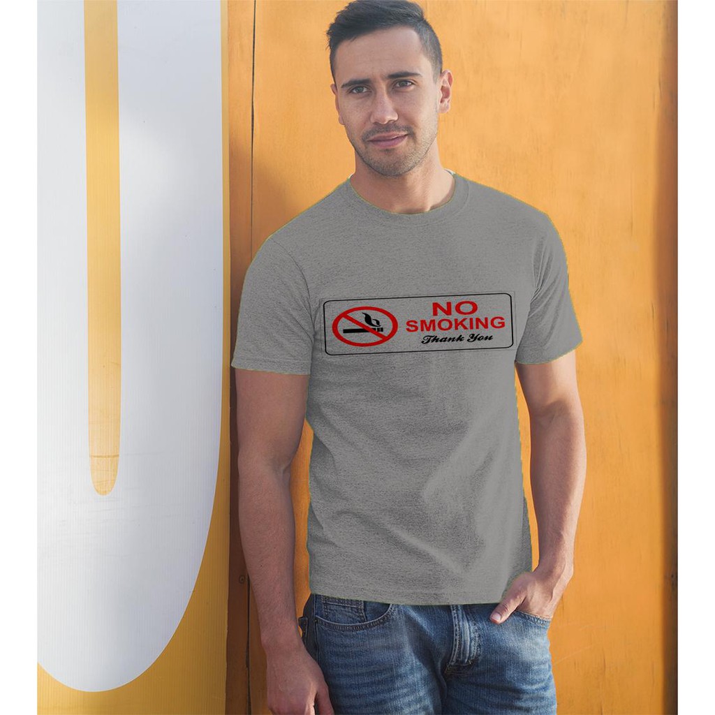 Áo thun in hình Biển báo cấm hút thuốc màu đỏ