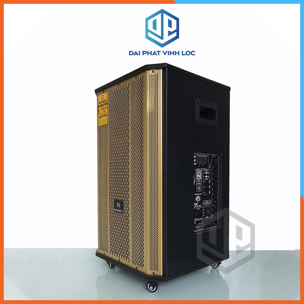 Loa Kéo Karaoke Nanomax Bluetooth SK-15X5 Bass 40 Tặng 2 Mic Đọc Được Usb Thẻ Nhớ Công Suất 620w Có Bánh Xe Cao Cấp