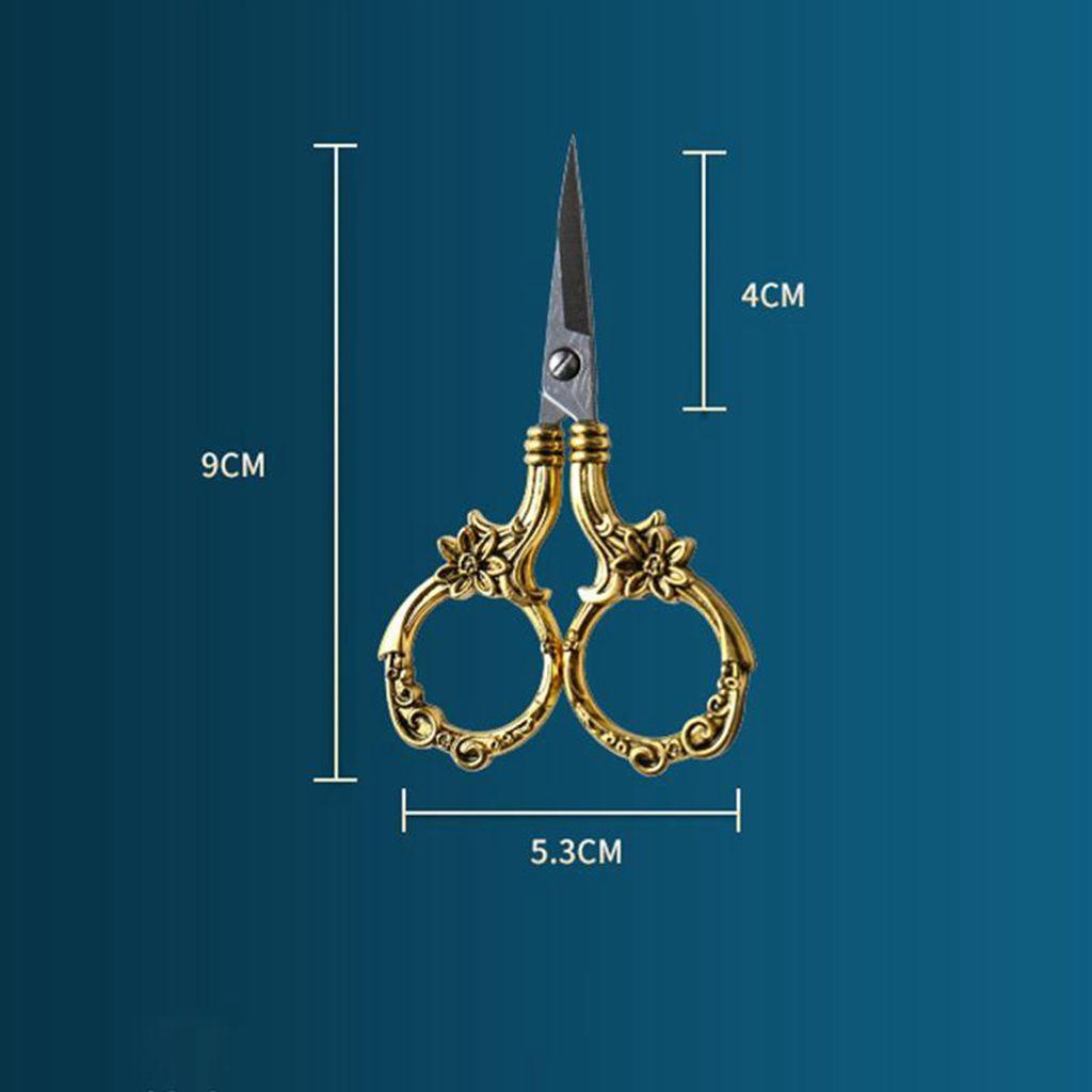 1 Kéo Cắt May Bằng Thép Không Gỉ Họa Tiết Hoa Cúc