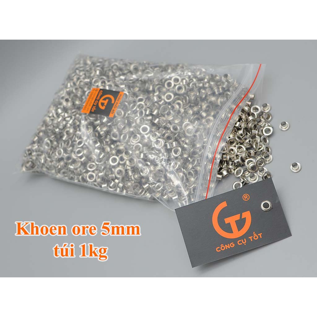 Khoen ore 5mm bạc 1kg chân dài 6.5mm