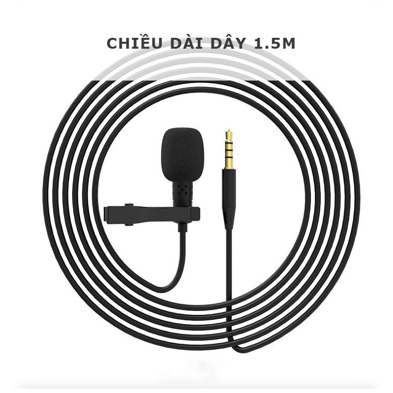 Mic cài áo microphone ghi âm, thu âm cho điện thoại, máy tính bảng, iphone, ipad tiện lợi cho quay video và livestream