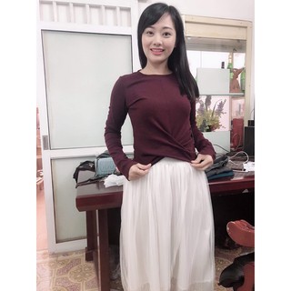 Áo A029 xoắn eo len Mongtoghi