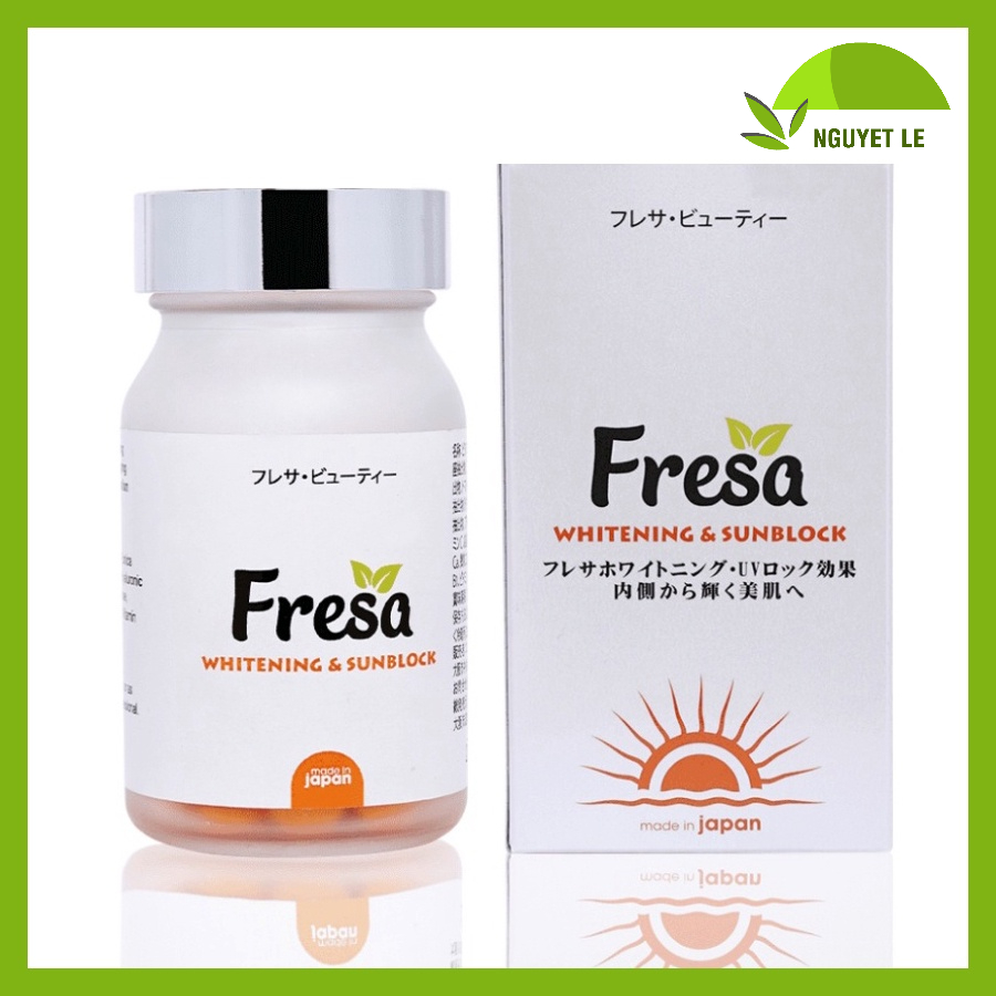 Viên Uống Trắng Da Chống Nắng Fresa Whitening & Sunblock - Hũ 90 Viên