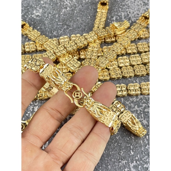 LẮC TAY NAM RỒNG MẠ VÀNG 18K CAO CẤP