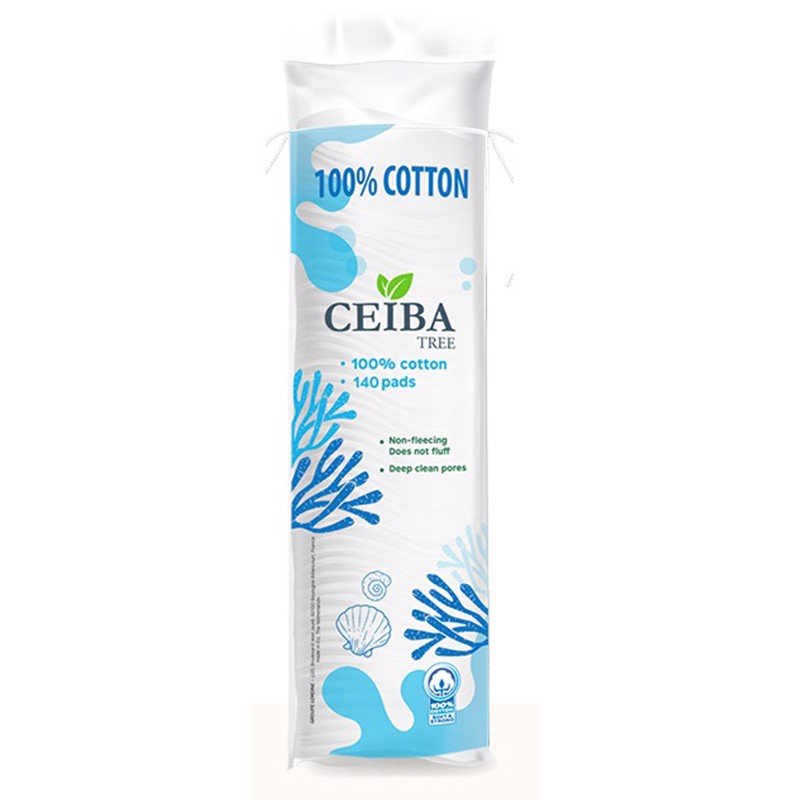 Bông tẩy trang CEIBA TREE 120 Miếng - tẩy trang tròn CEIBA Cotton 100%