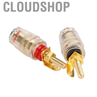 Cloudshop 4mm Banana Plug Audio Speaker Wire Cable Adapter  Connector Socket Gold